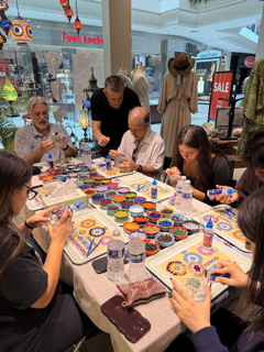 Mosaic lamp workshop class in Wellington Florida